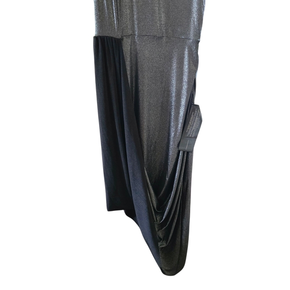 BCBGMaxAzria Metallic Black Asymmetrical Dress - Picture 5 of 10